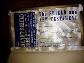 Soldiers shield Bible