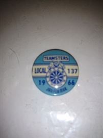 Teamster pin back button