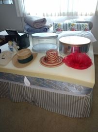 Queen bed and bedding