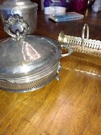 Silver serving pieces