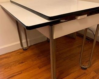 Another enamel kitchen table with drawer.