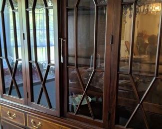 Large breakfront in dining room