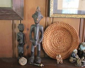 Assorted Statuary and Baskets