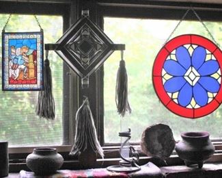 Window Decorations and Pottery