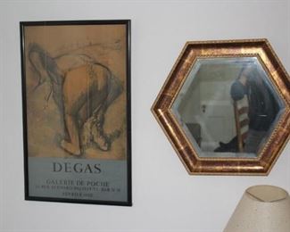 Degas Poster and Hexagonal Mirror 