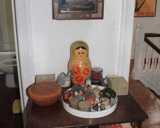 Decorative items with Russian Doll and Mirror