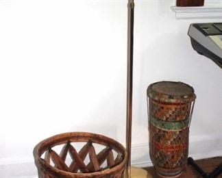 Baskets and Lamp