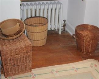 Assorted Baskets and Storage Trunk