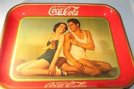 VINTAGE COCA-COLA TRAY WITH STARS OF TARZAN & JANE