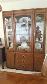 Drexel Oak Hutch $300 Excellent Condition - Light inside works.
