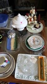 Dishes, kitchen ware and antiques