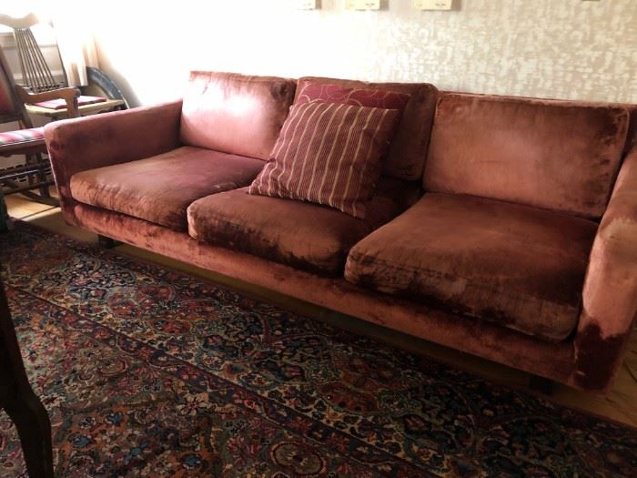 Pair of Mid Century Modern Velvet Sofas (1 of 2)