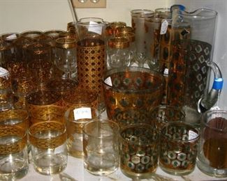 many MCM barware glass sets. 