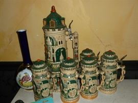 Gorgeous set of German Steins