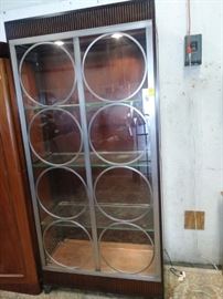 Allen curio cabinet lighted 7 foot tall