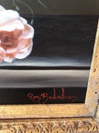 SIGNATURE OF RON BALABON IN LOWER RIGHT CORNER OF OIL PAINTING
