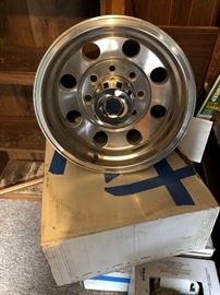 one of three new truck rims