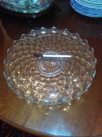 large Fostoria "cube" platter