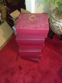 Danbury Mint gold plated Christmas ornament sets