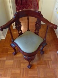 Mahogany corner chair