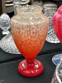 Schneider art glass vase