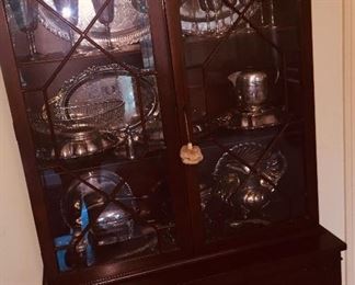 small silver cabinet