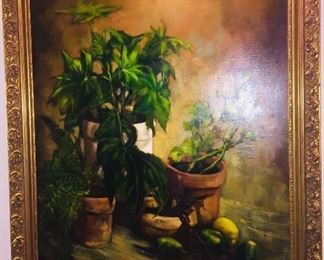 very large original oil on canvas by noted Louisiana artist Carl Groh