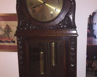 one of two early tall case clocks that work!