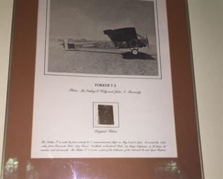 Fokker T-2 with a square of the original fabric