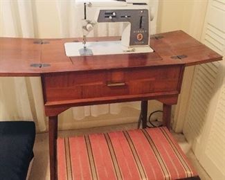 Singer Touch and Sew machine in nice cabinet