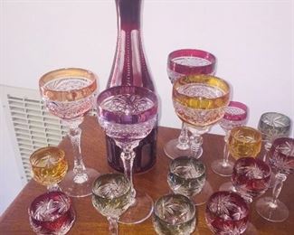 Cut colored crystal