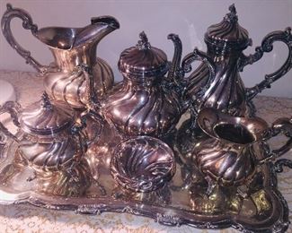Solid sterling large coffee service presented by the people of Argentina to General and Mrs Segura