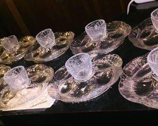Vintage oyster plates-set of 10