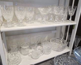 Waterford Colleen Goblets, Sugar and Creamers, Bowls