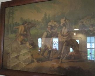 Early Lithograph, unusual Revolution War