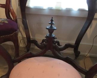 Close up of Bottom Finial of Turtle Marble Top Table