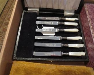 Set of Pearl Handled Knives in Presentation Case