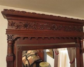 Closeup of Matching Dresser with Pink Marble