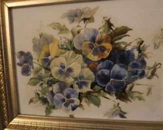 Closeup of Oil painting on Porcelain