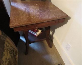 Top of the Pink Marble Top Table