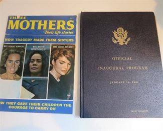 Original Official Program Kennedy Inaugural book, Magazine Three Mothers and Their Stores