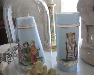 Pair of Wonderful Bristol Vase with Children Motif's