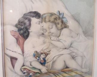 Our Pet Currier and Ives Print Original
