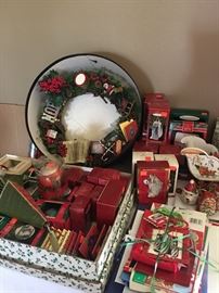 Lots of Hallmark Christmas ornaments
