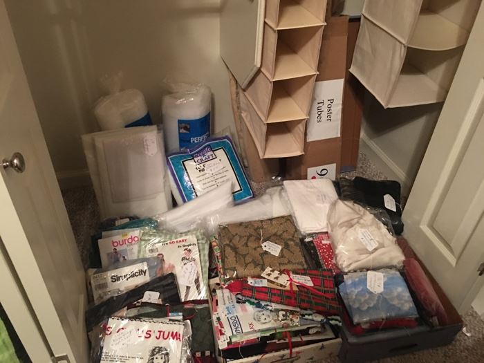 lots of bundled fabric