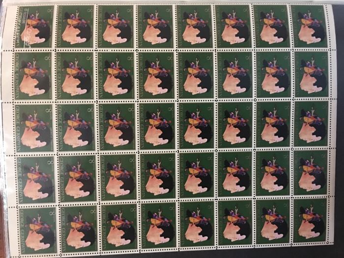 George Gershwin 8 cent stamp numbered page