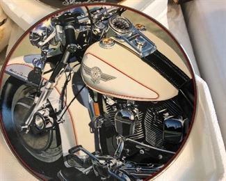 Many wonderful motorcycle-themed collector plates