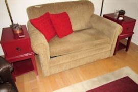 beige love seat
