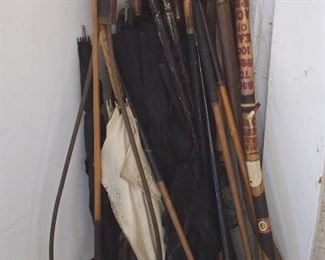 Clubs, canes, umbrellas