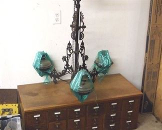 Vict iron chandelier